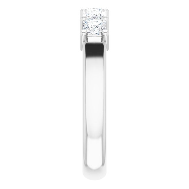 0.90 ct. Shared Prong Princess Cut Diamond Wedding Band-VIRABYANI
